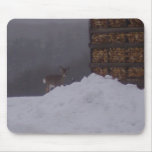 Winter Farm Deer Mousepad
