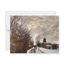 Winter Farm Custom Invites