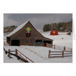 Winter Farm Scene Greeting Card