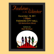 Winter Fashion Show Poster print