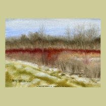 "Winter Field Sketch" oil landscape posters