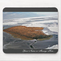 Winter Flock of Spectacled Eiders mousepads by animalpark Winter Flock of Spectacled Eiders mousepads