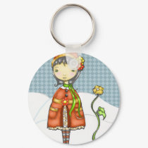 winter flower keychains