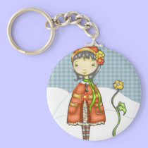 winter flower keychains