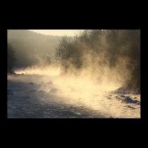 Winter Fog on the West River posters