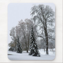 Winter Forest Mousepad Snow Landscape Gifts mousepads
