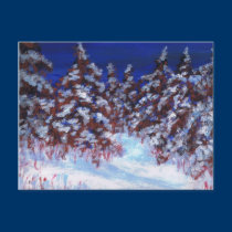 winter forest postcards