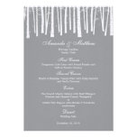 Winter Forest Wedding Menu Card invitations