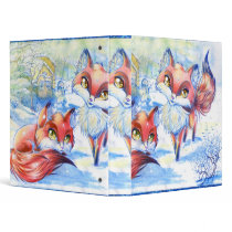 Winter Foxes Vinyl Binder