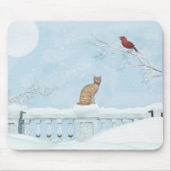 winter friends mousepad