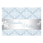 Winter Frost Damask Wedding Invitation Card