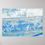 Winter Frost on Window Fractal Art Poster