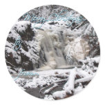 WINTER FROZEN WATERFALL by SHARON SHARPE Stickers