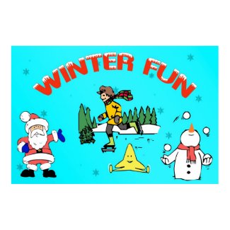 Winter Fun Poster print