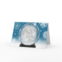 Winter Globe Greeting Card Template