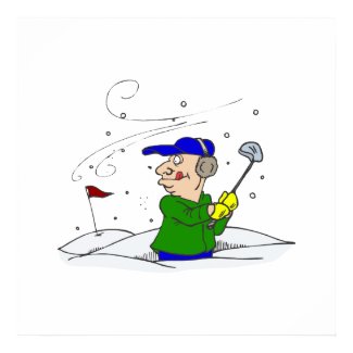 Winter Golfer print