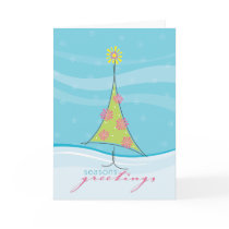 WINTER GREETING CARD :: whimsical christmastree 1P