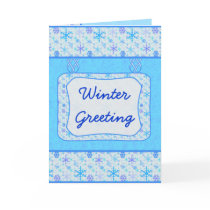 Winter Greeting Snowflake Cards by wingedturtle Winter Greeting Snowflake Cards