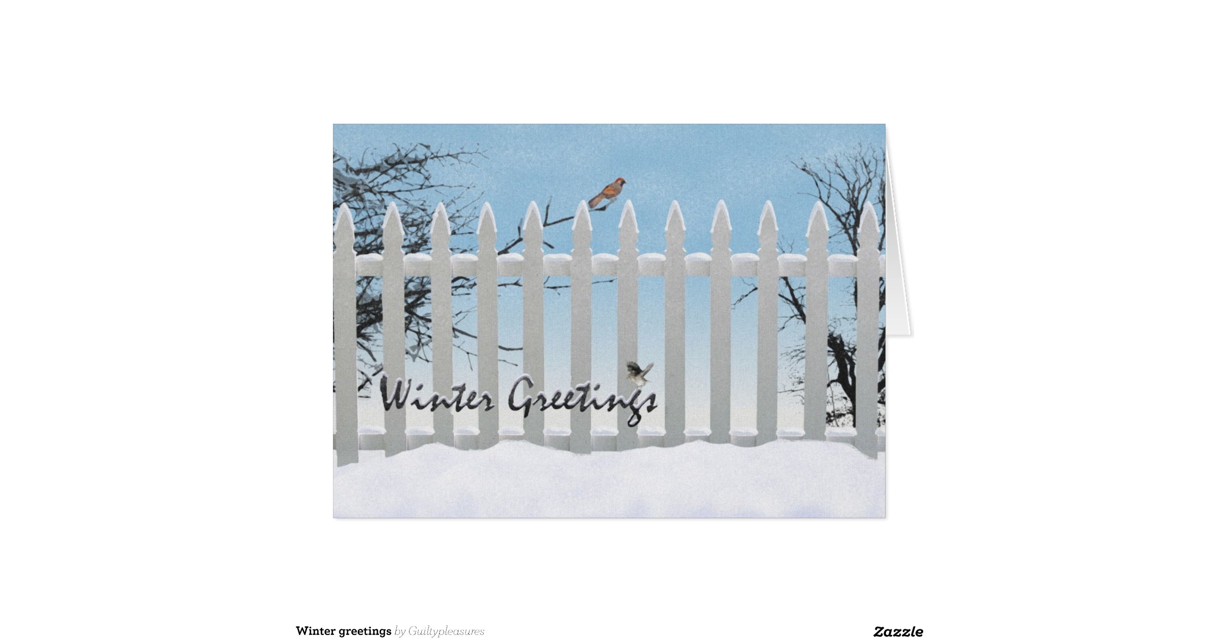 Winter greetings greeting card | Zazzle