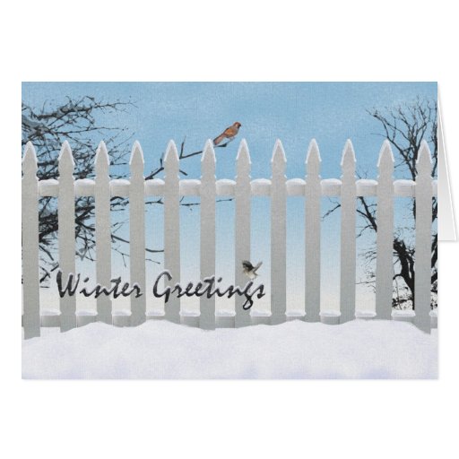 Winter greetings greeting card | Zazzle