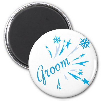 Winter GroomTees and Gifts Fridge Magnet