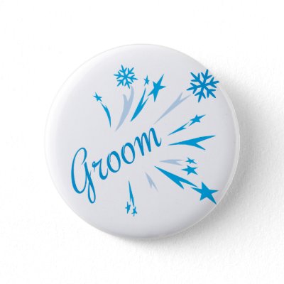 Winter GroomTees and Gifts Pinback Buttons