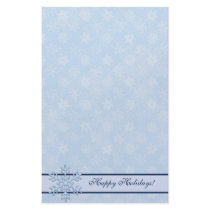 Winter Happy Holidays Snowman Stationery
