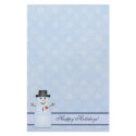 Winter Happy Holidays Snowman Stationery by mariannegilliand Winter Happy Holidays Snowman Stationery