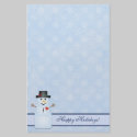 Winter Happy Holidays Snowman Stationery