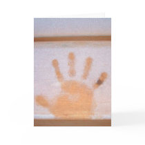 Winter Holiday Card: "hand print in frost" by BeLovedCards Winter Holiday Card: "hand print in frost"