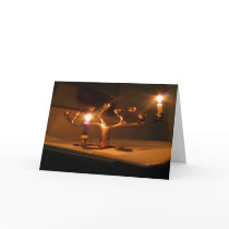 Winter Holiday Card: "light the menorah" by BeLovedCards Winter Holiday Card: "light the menorah"