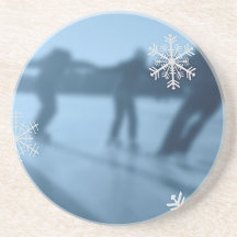 Winter Holiday Snow Coasters