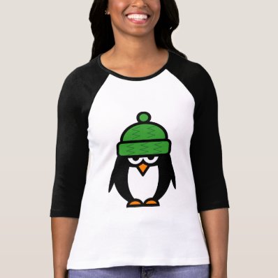 Winter Holiday t shirts with penguin cartoon