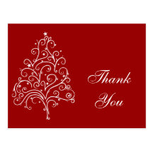 Winter Holiday Thank You Post Cards