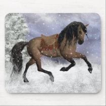 Winter Horse Mouse Pad, Mouse Mat - Equine Winter mousepads