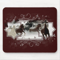 Winter Horses Mousepad by mrssocolov Winter Horses Mousepad