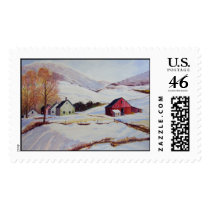 Winter House in the Hills- stamps