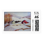 Winter House in the Hills- stamps