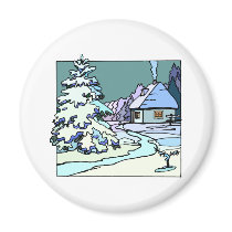 Winter House magnets