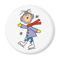 Winter Ice Skating magnets by stick_figures Winter Ice Skating magnets