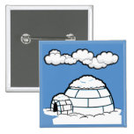 Winter IGLOO SNOW BLUE SKY WHITE CLOUDS CARTOON Pins