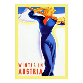 Winter In Austria ~Vintage Travel print