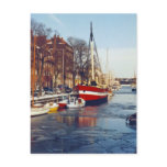 winter, copenhagen, denmark, boat, canal, boats