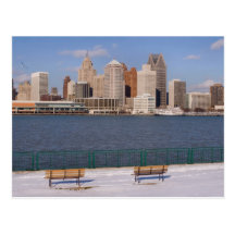 winter in detroit post cards