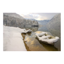 Winter in Lake Bohinj, Slovenia posters