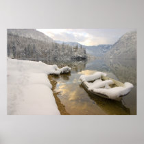 Winter in Lake Bohinj, Slovenia Posters