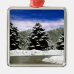 Winter in New England Christmas Ornaments