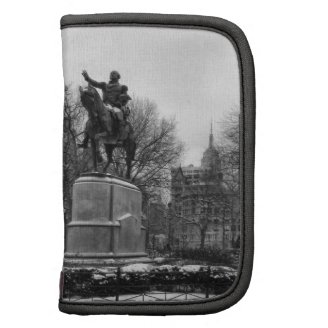 Winter in NYC's Union Square 001 Black White Folio Planners