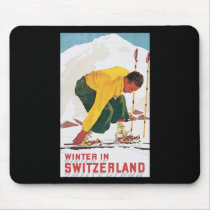 Winter in Switzerland Mouse Pads