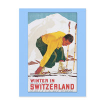 Winter in Switzerland postcards